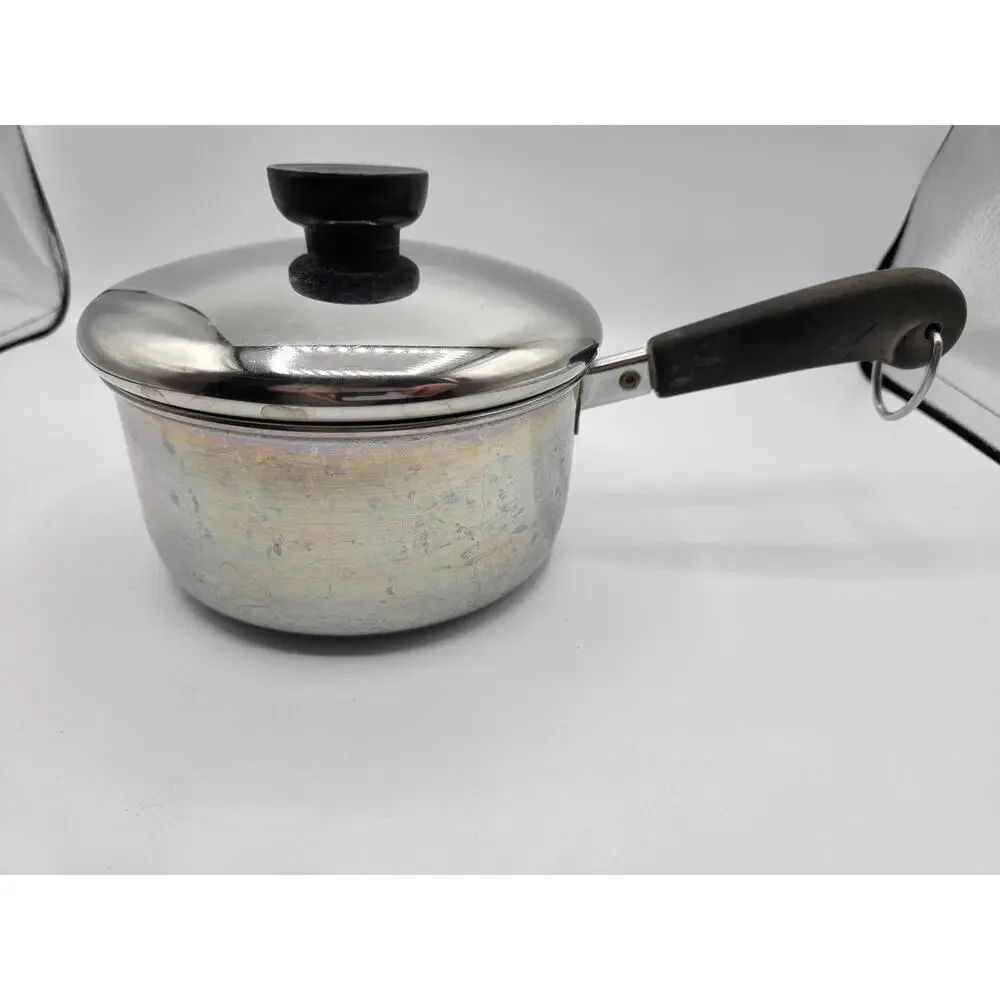 Revere Ware 1 Quart‎ Tall Sauce Pan Stainless Steel with Lid EUC